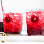 cherry cordial in a cup with ice x2