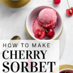 Pinterest pin for cherry sorbet