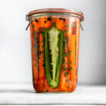 Fermented jalapenos and carrots with thyme