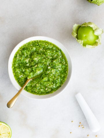 Fermented salsa in a bowl