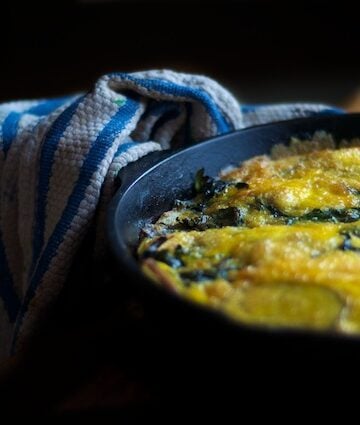 frittata in a pan
