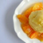 orange slices with custard