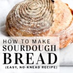 pinterest pin how to make sourdough bread