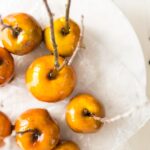 plate of candied apples