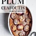 plum clafoutis pinterest pin