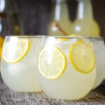 cups of honey lemon drink