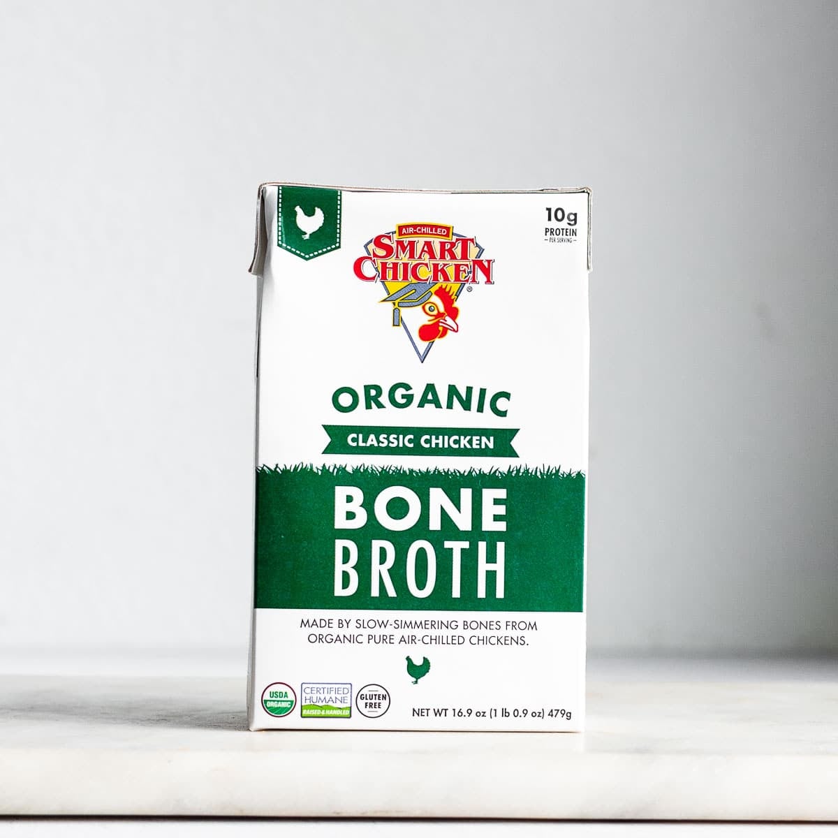 Carton of Smart Chicken organic broth