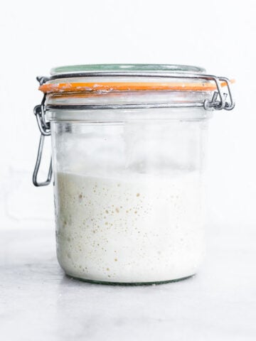 sourdough starter in a jar