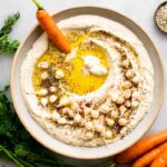 Sprouted hummus with carrots
