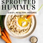 pinterest pin sprouted hummus