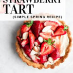 Pinterest Pin Strawberry tart with almonds