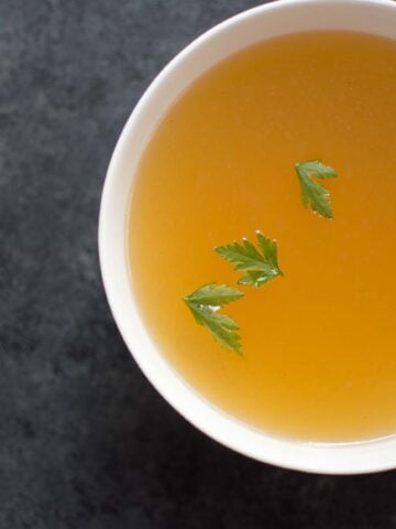 bone broth in a cup