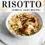 Wild Mushroom Risotto Pinterest Pin