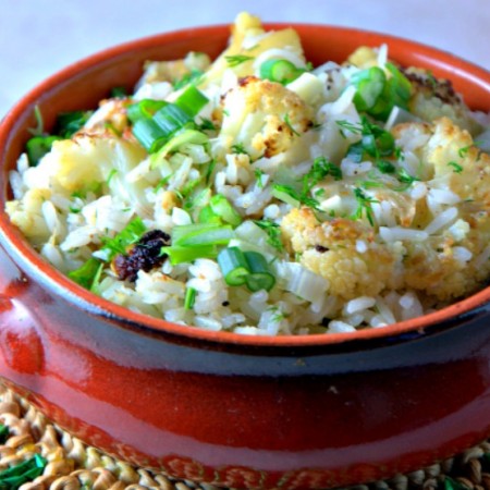 WHITE RICE WITH ROASTED CAULIFLOWER