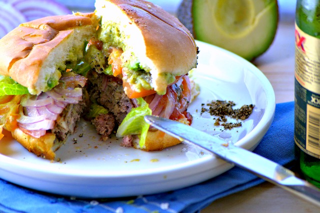 Homemade Burgers made with organic ground meat